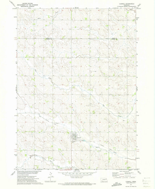 1971 Carroll, NE - Nebraska - USGS Topographic Map