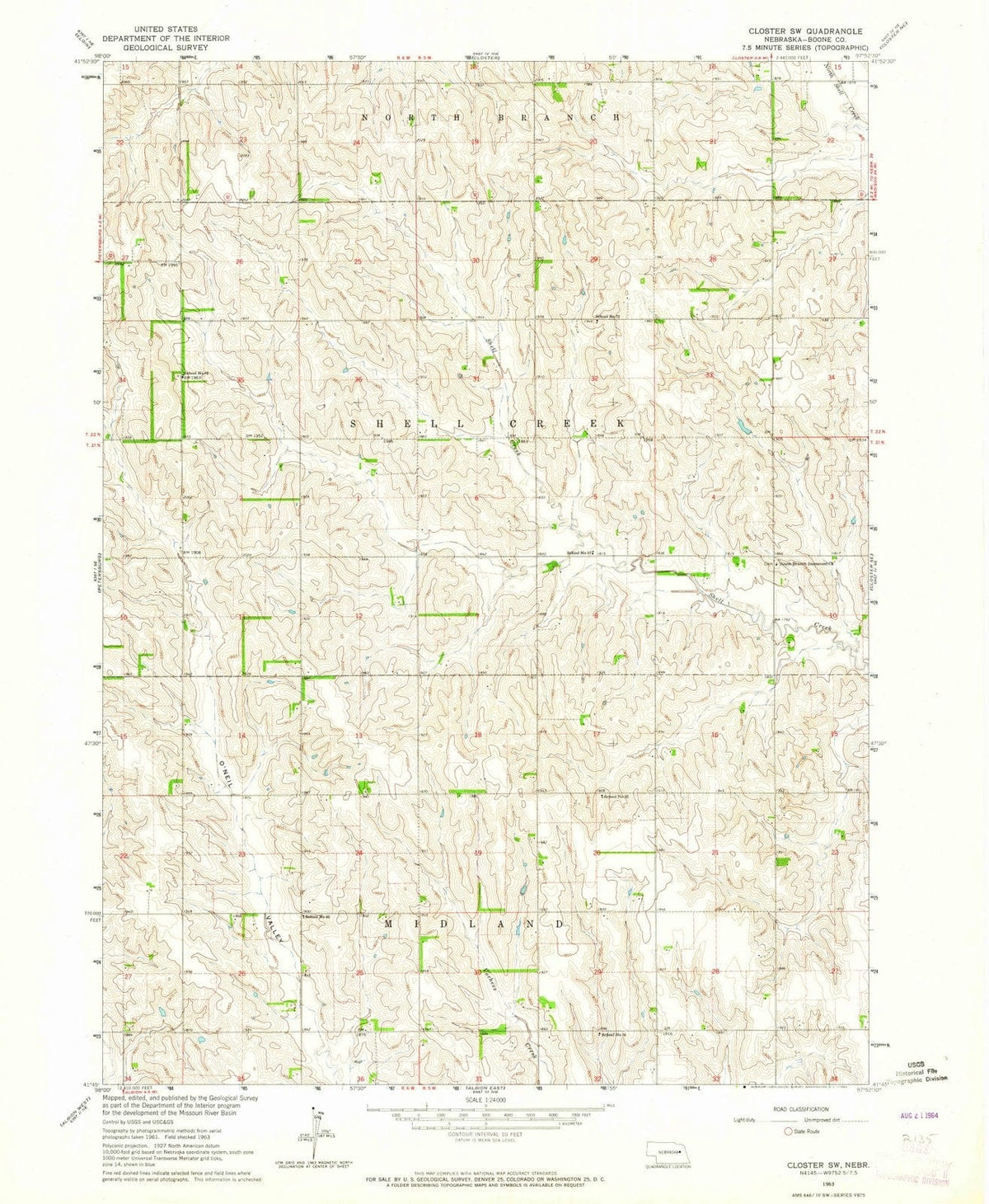 1963 Closter, NE - Nebraska - USGS Topographic Map v3