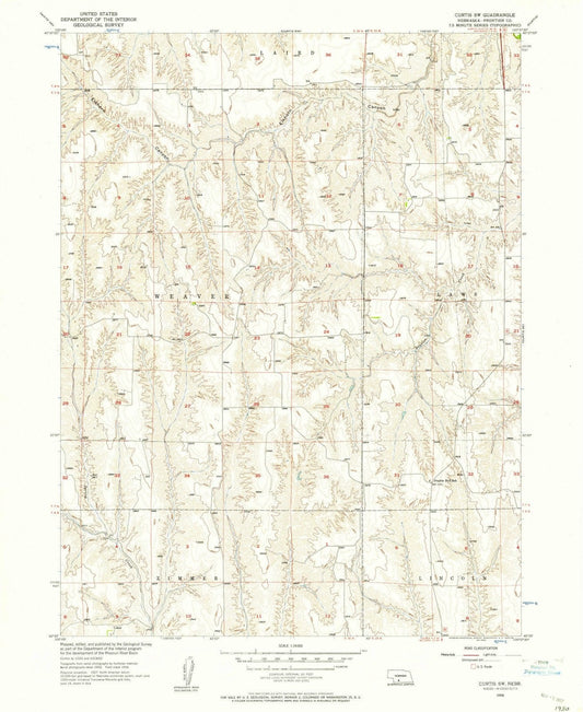 1956 Curtis, NE - Nebraska - USGS Topographic Map v3