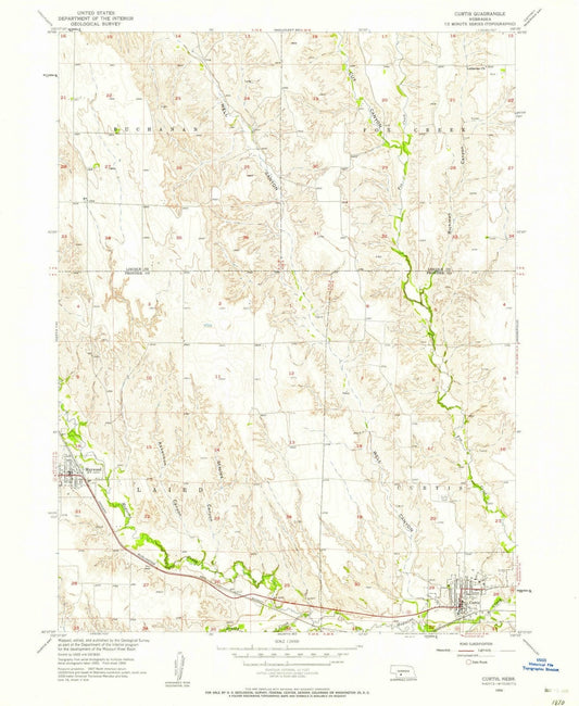 1956 Curtis, NE - Nebraska - USGS Topographic Map v4