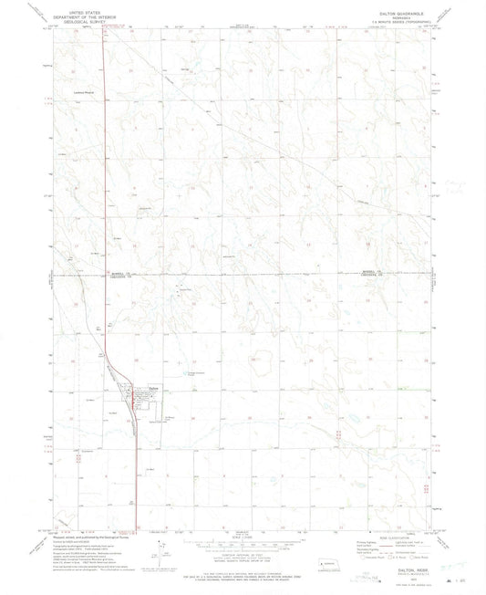 1972 Dalton, NE - Nebraska - USGS Topographic Map