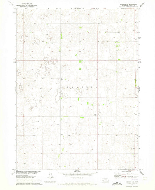 1970 Dickens, NE - Nebraska - USGS Topographic Map