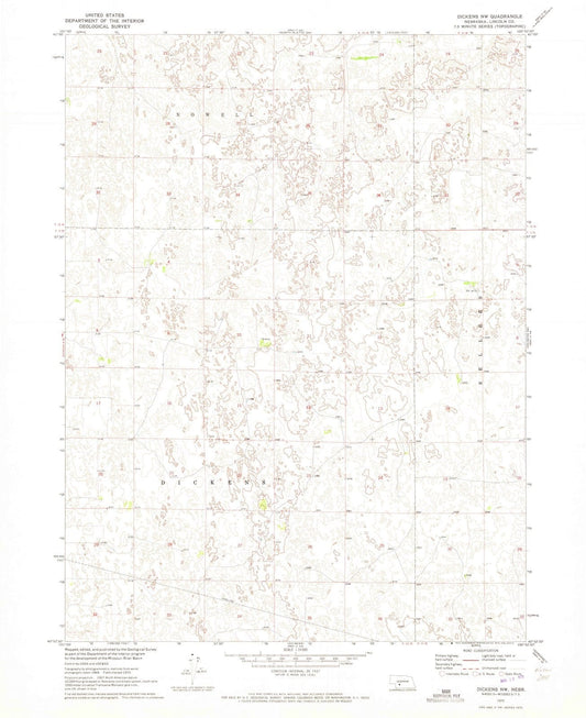 1970 Dickens, NE - Nebraska - USGS Topographic Map v2