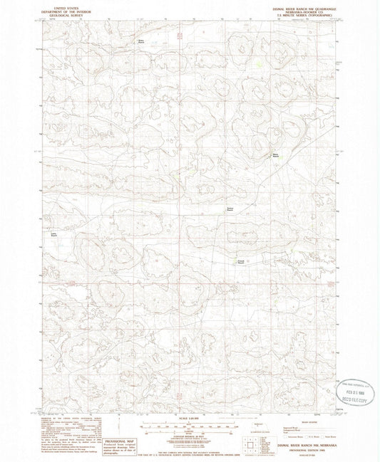 1985 Dismal River Ranch, NE - Nebraska - USGS Topographic Map v2