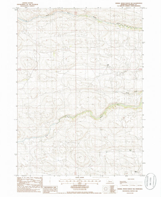 1985 Dismal River Ranch, NE - Nebraska - USGS Topographic Map v3