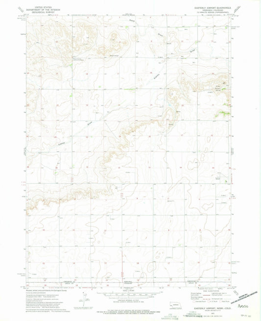1972 Easterly Airport, NE - Nebraska - USGS Topographic Map