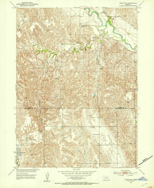 1951 Eddyville, NE - Nebraska - USGS Topographic Map v4