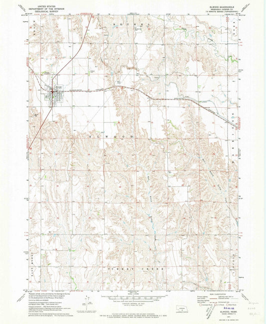 1971 Elwood, NE - Nebraska - USGS Topographic Map v2