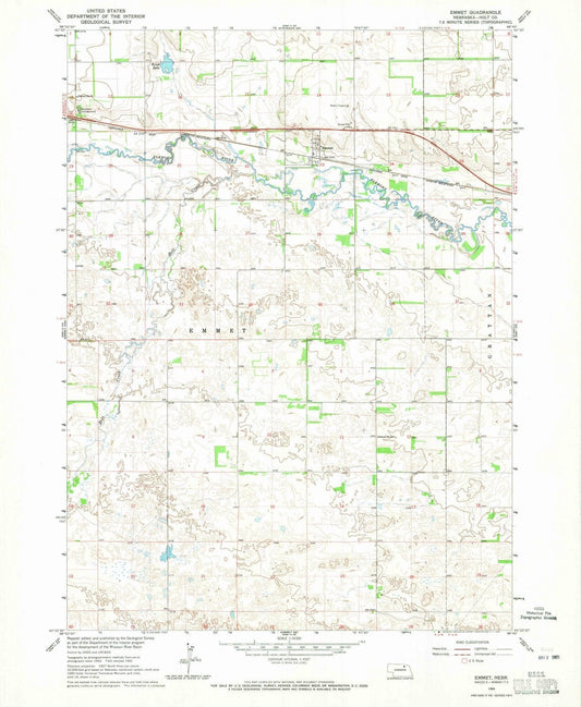 1964 Emmet, NE - Nebraska - USGS Topographic Map v4