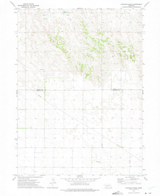 1972 Fairchild Ranch, NE - Nebraska - USGS Topographic Map