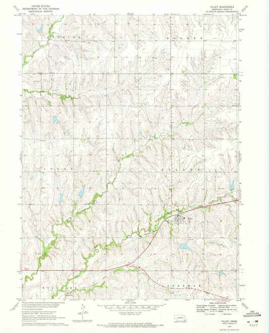 1970 Filley, NE - Nebraska - USGS Topographic Map