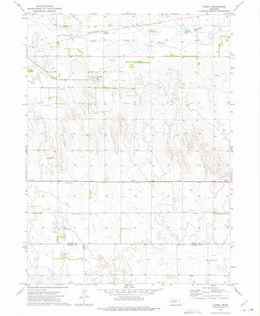 1972 Gandy, NE - Nebraska - USGS Topographic Map v2