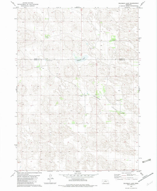 1982 Goldman Lake, NE - Nebraska - USGS Topographic Map v4