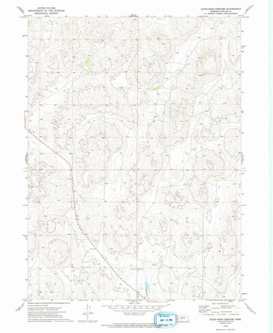 1972 Good Hope Cemetery, NE - Nebraska - USGS Topographic Map