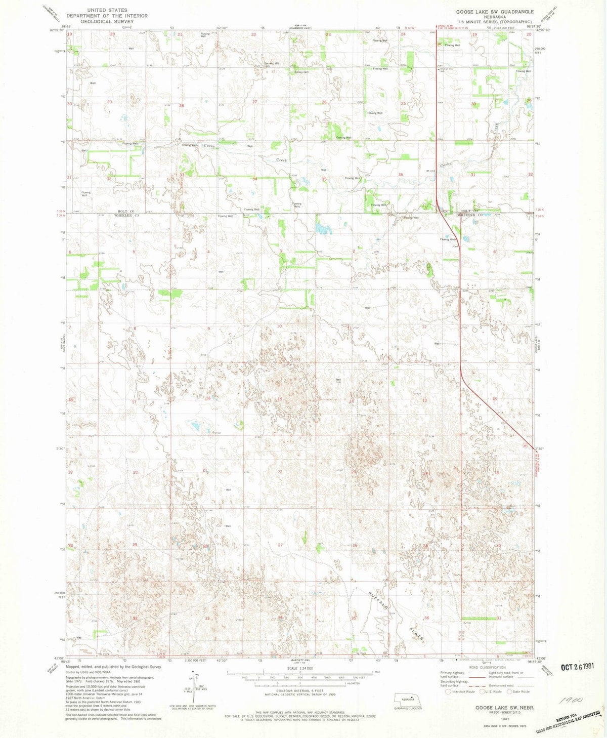 1981 Goose Lake, NE - Nebraska - USGS Topographic Map v2