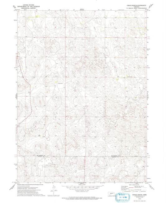 1972 Gragg Ranch, NE - Nebraska - USGS Topographic Map