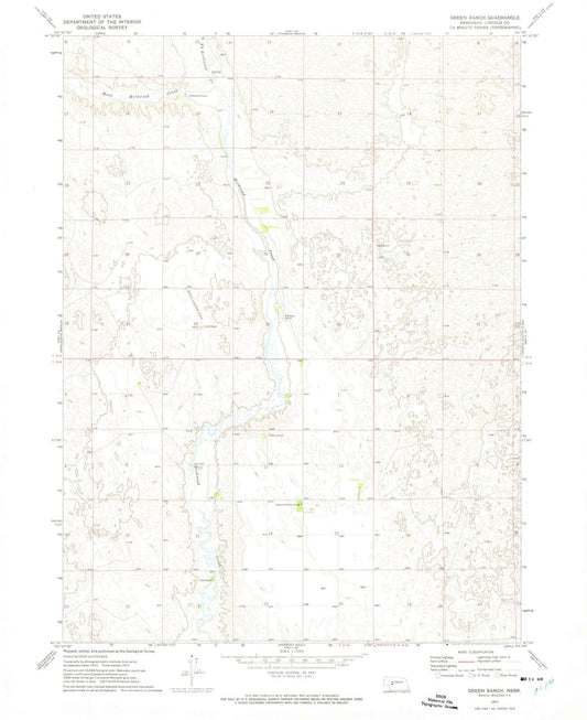 1972 Green Ranch, NE - Nebraska - USGS Topographic Map