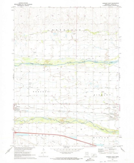 1970 Hershey East, NE - Nebraska - USGS Topographic Map