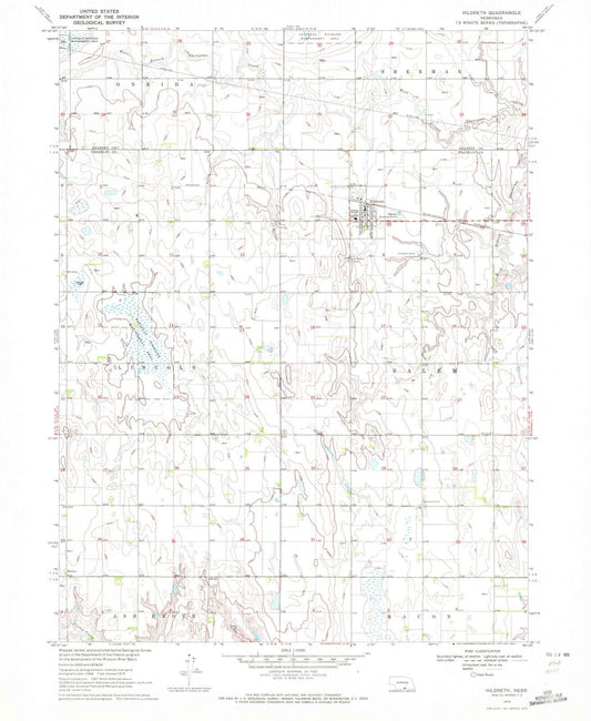 1970 Hildreth, NE - Nebraska - USGS Topographic Map