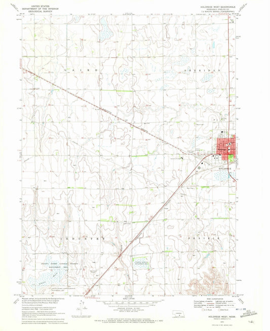 1970 Holdrege West, NE - Nebraska - USGS Topographic Map