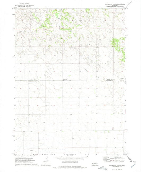 1972 Horsehead Ranch, NE - Nebraska - USGS Topographic Map