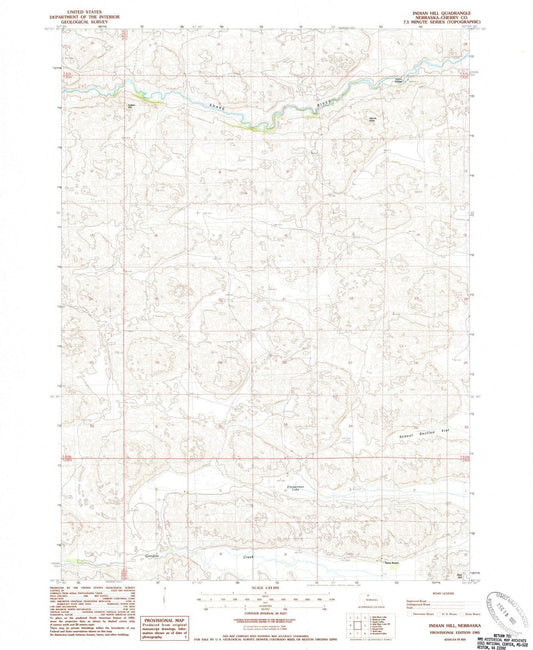 1985 Indian Hill, NE - Nebraska - USGS Topographic Map