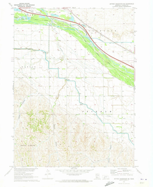 1970 Jeffrey Reservoir, NE - Nebraska - USGS Topographic Map