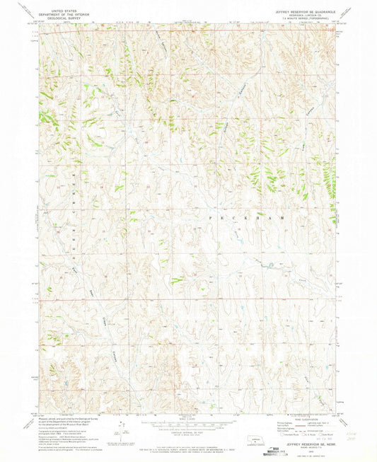 1970 Jeffrey Reservoir, NE - Nebraska - USGS Topographic Map v2