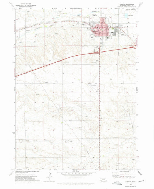 1972 Kimball, NE - Nebraska - USGS Topographic Map