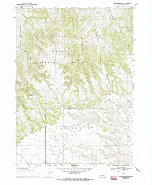 1970 Kings Canyon, NE - Nebraska - USGS Topographic Map
