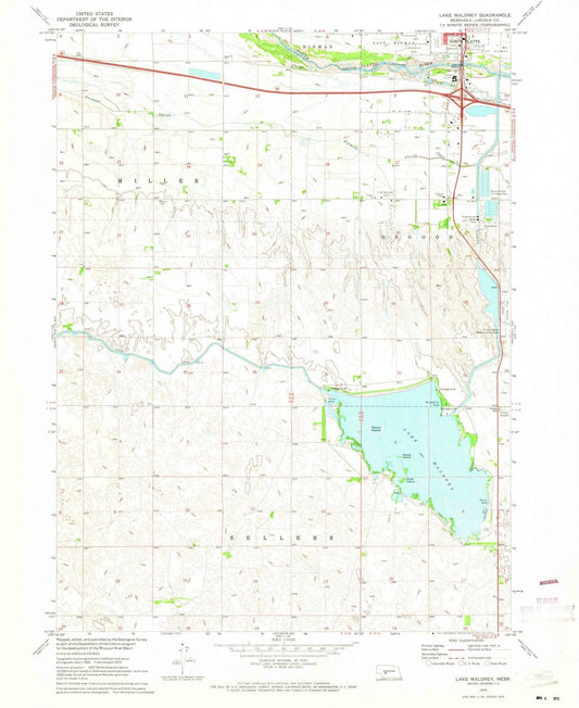 1970 Lake Maloney, NE - Nebraska - USGS Topographic Map