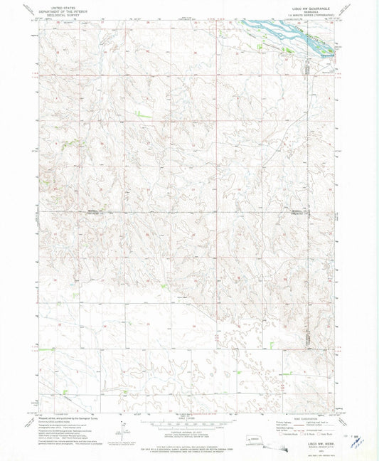 1972 Lisco, NE - Nebraska - USGS Topographic Map