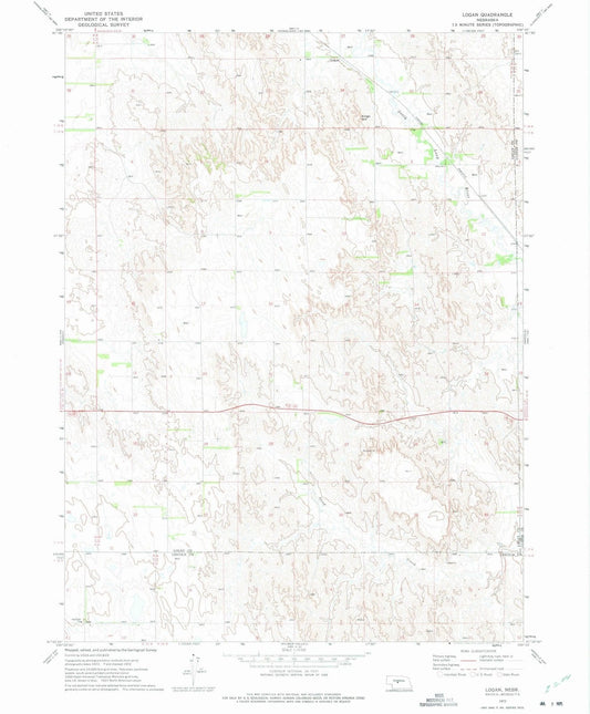 1972 Logan, NE - Nebraska - USGS Topographic Map