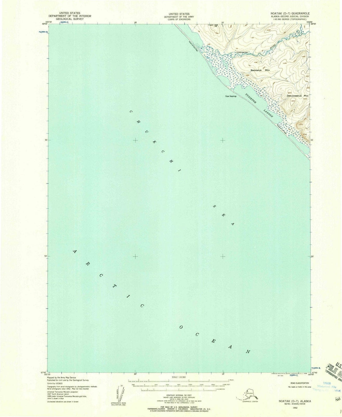 1952 Noatak, AK - Alaska - USGS Topographic Map v3