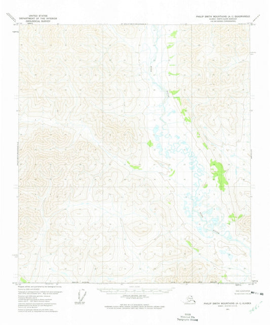 1971 Philip Smith Mountains, AK - Alaska - USGS Topographic Map