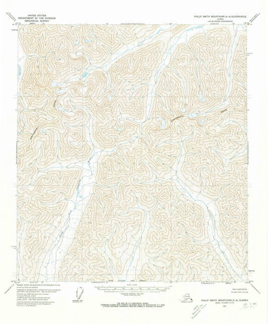 1971 Philip Smith Mountains, AK - Alaska - USGS Topographic Map v3