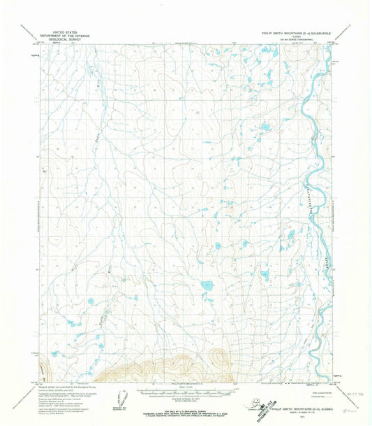 1971 Philip Smith Mountains, AK - Alaska - USGS Topographic Map8
