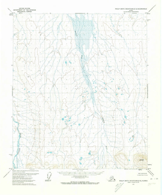 1971 Philip Smith Mountains, AK - Alaska - USGS Topographic Map9