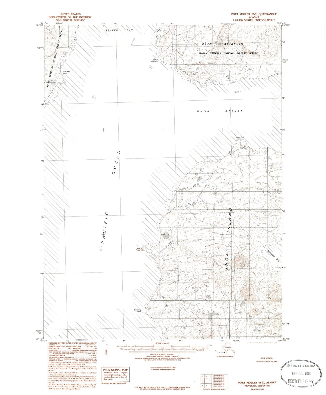 1983 Port Moller, AK - Alaska - USGS Topographic Map