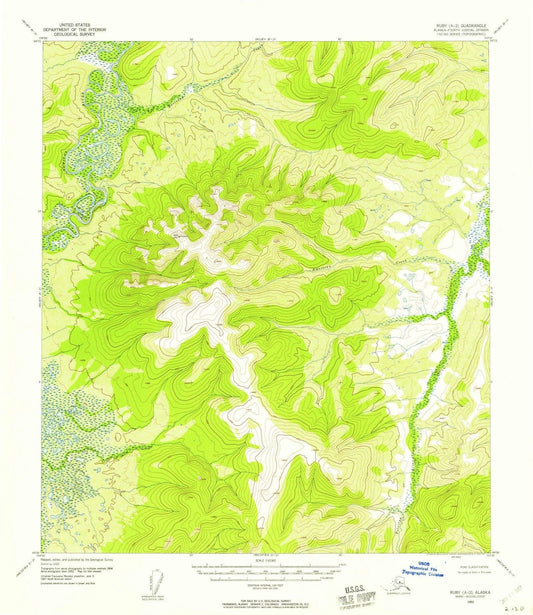 1952 Ruby, AK - Alaska - USGS Topographic Map v2
