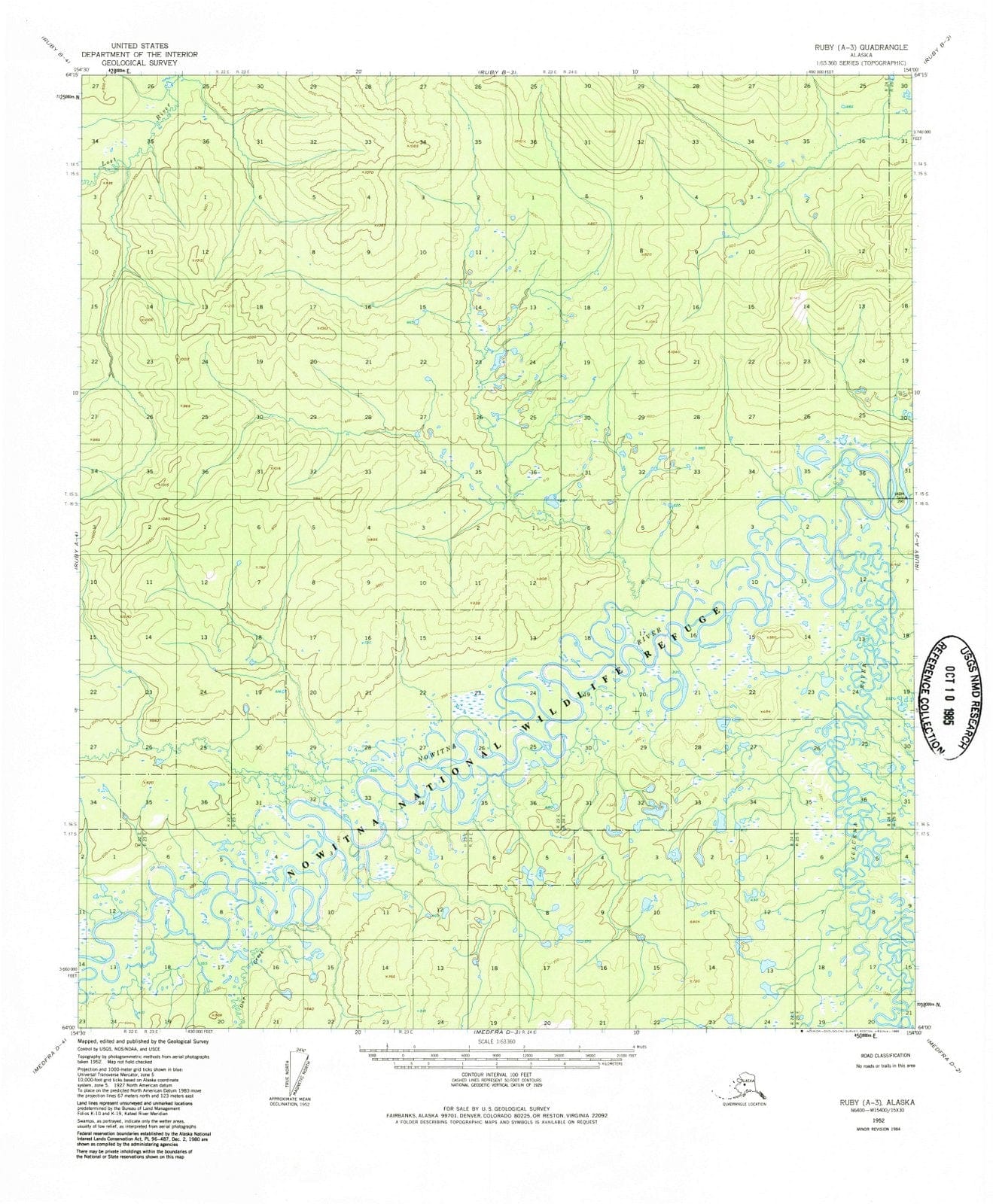 1952 Ruby, AK - Alaska - USGS Topographic Map v3