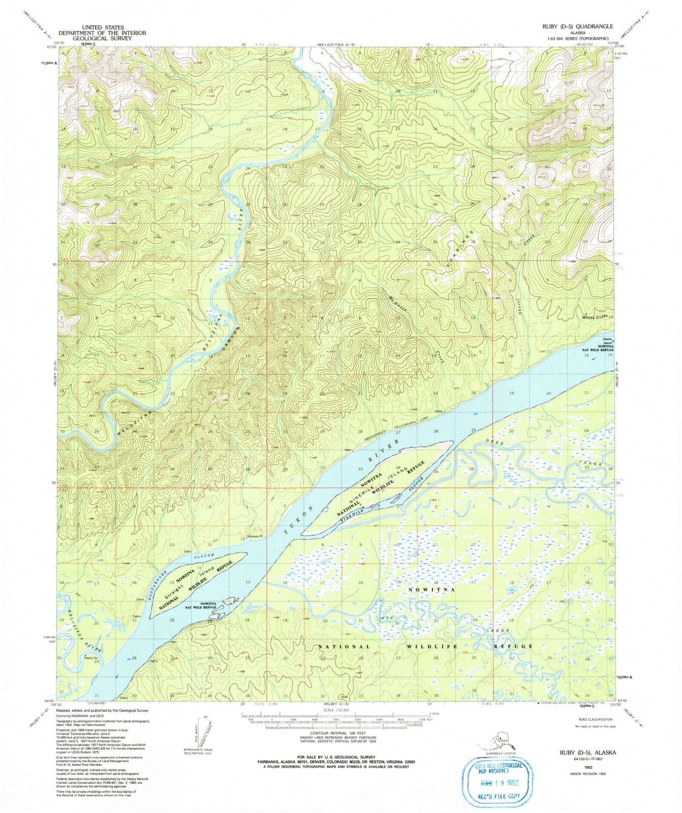 1952 Ruby, AK - Alaska - USGS Topographic Map v23