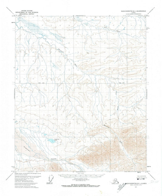 1971 Sagavanirktok, AK - Alaska - USGS Topographic Map v6