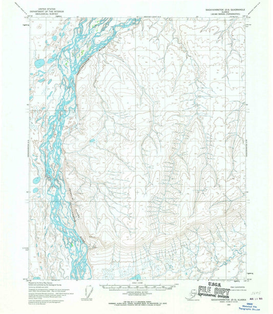 1955 Sagavanirktok, AK - Alaska - USGS Topographic Map v4