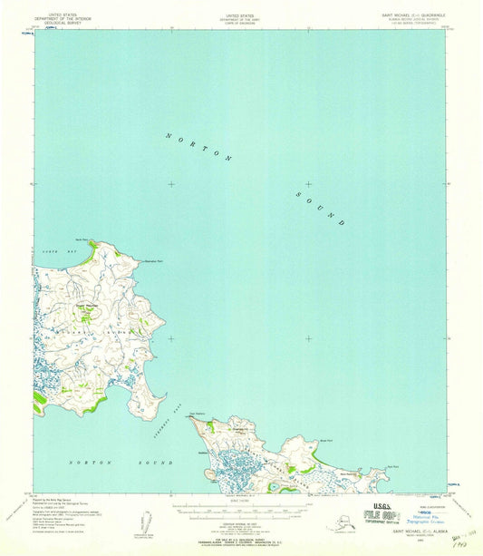 1952 Saint Michael, AK - Alaska - USGS Topographic Map v7
