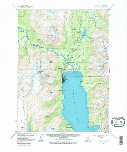 1950 Seward, AK - Alaska - USGS Topographic Map v2
