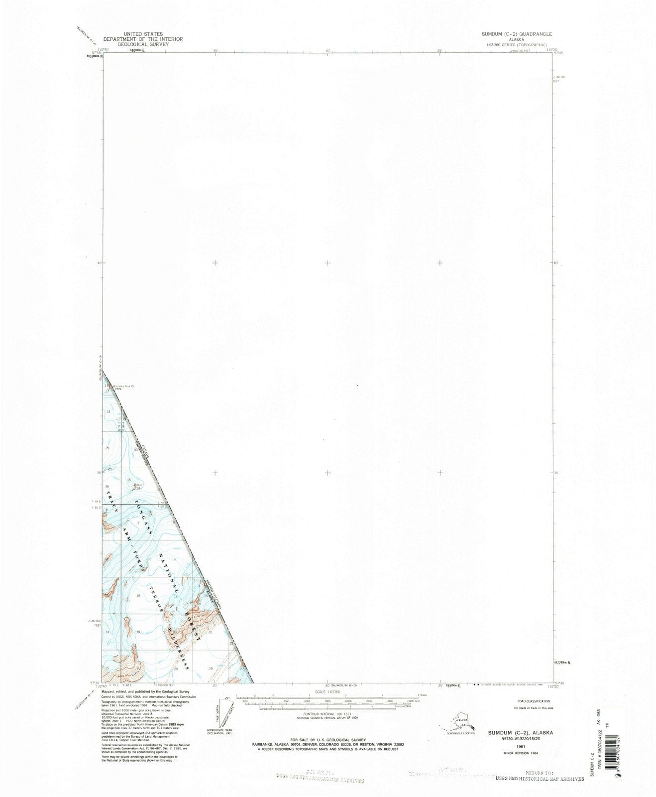 1961 Sumdum, AK - Alaska - USGS Topographic Map v4
