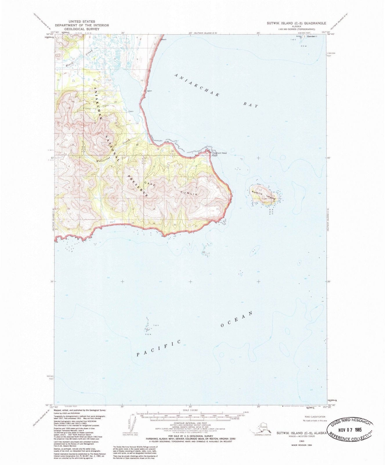 1963 Sutwik Island, AK - Alaska - USGS Topographic Map v2