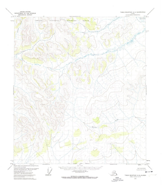 1972 Table Mountain, AK - Alaska - USGS Topographic Map v3
