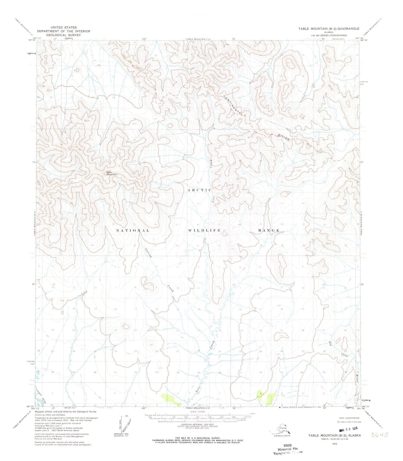 1972 Table Mountain, AK - Alaska - USGS Topographic Map v7